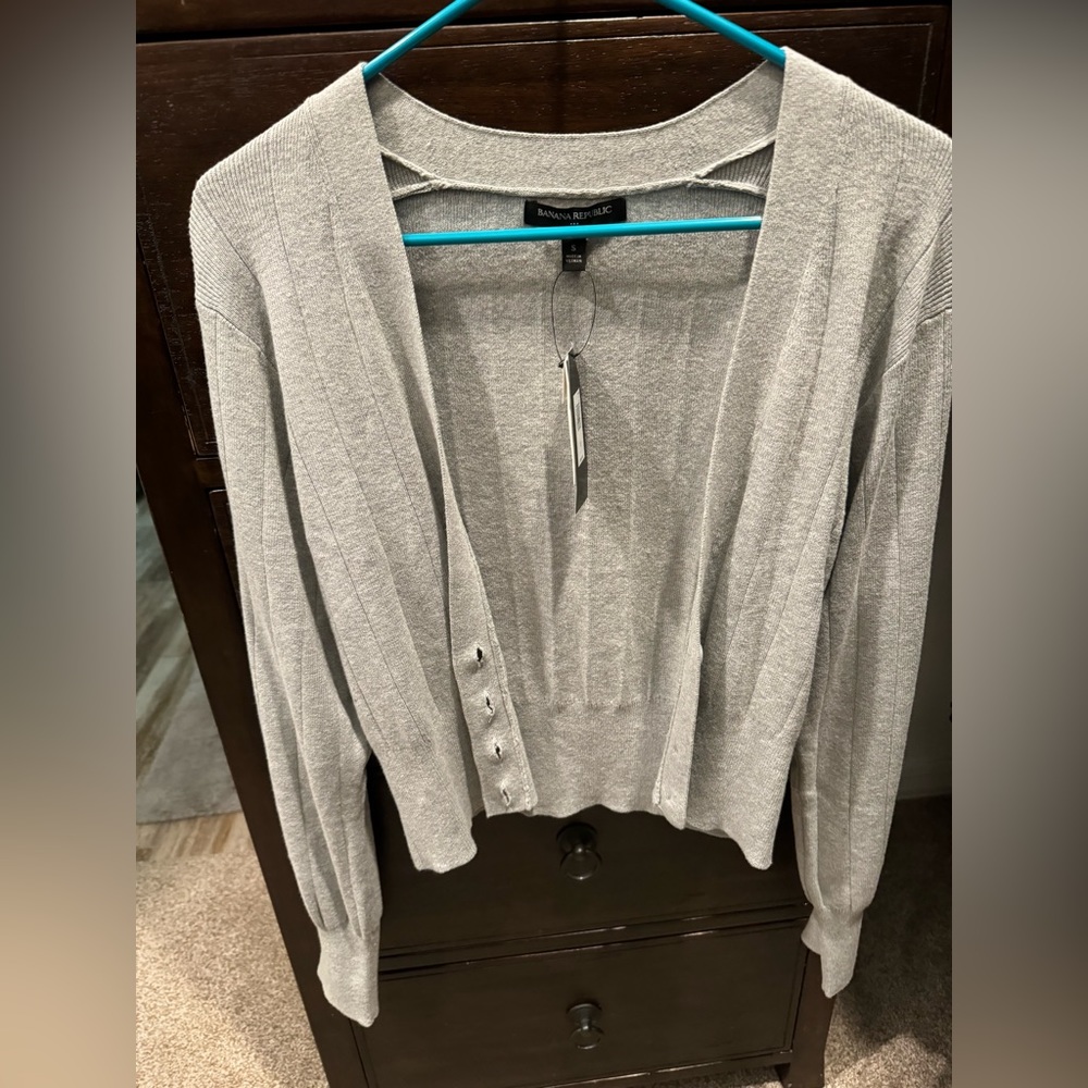 Banana Republic size small grey cardigan.